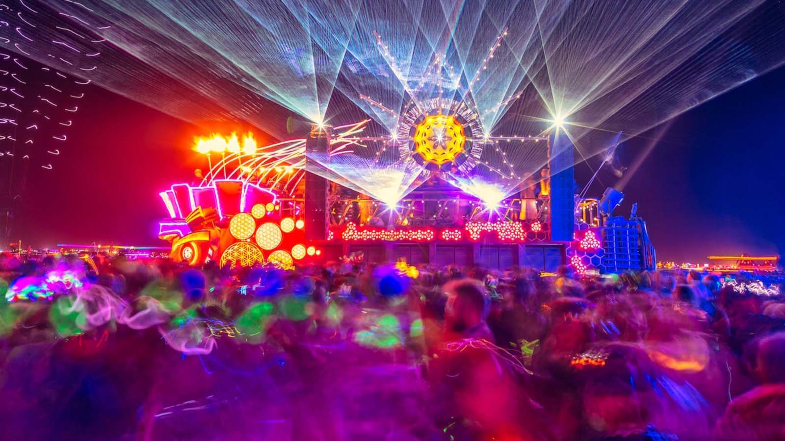 Burning Man Laser Show